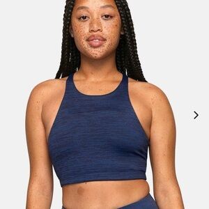 Outdoor Voices Move Free Crop  Top/ sports Bra, Baltic blue